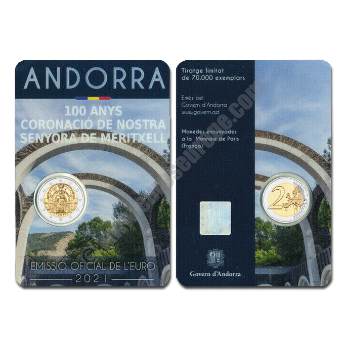 Andorra 2021 2 euros 100 years since the coronation of Our Lady of Meritxell