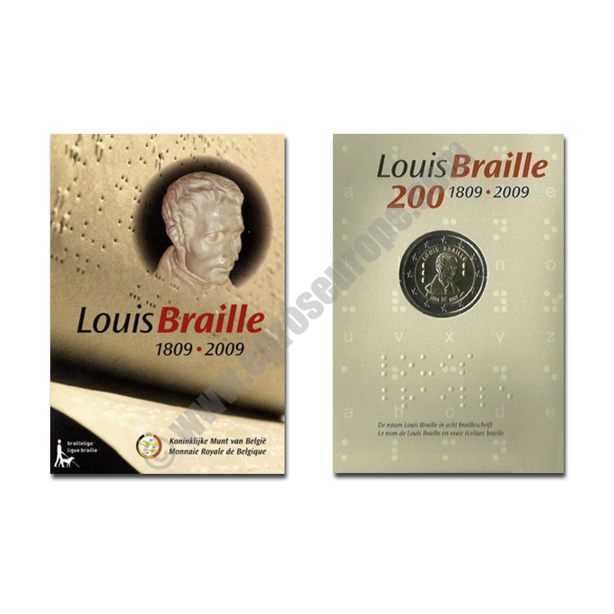 Belgium 2009 2 euros 200th anniversary of Louis Braille's birth
