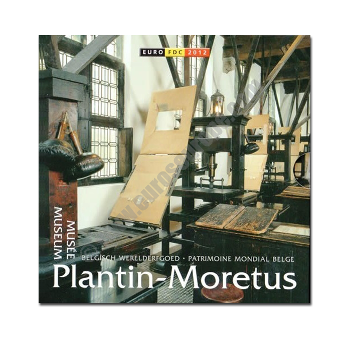 Belgium 2012 Commemorative The Plantin Moretus museum with a colored medal
