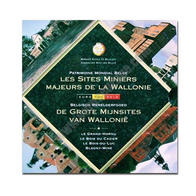 Belgium 2013 Commemorative The major mining sites of Wallonia with a colored medal