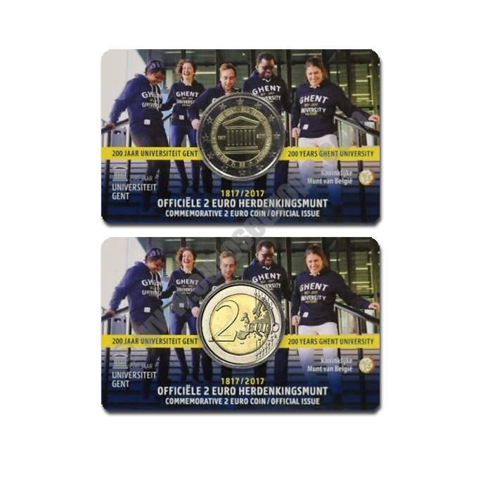 Belgium 2017 Coin card 200 years Ghent University