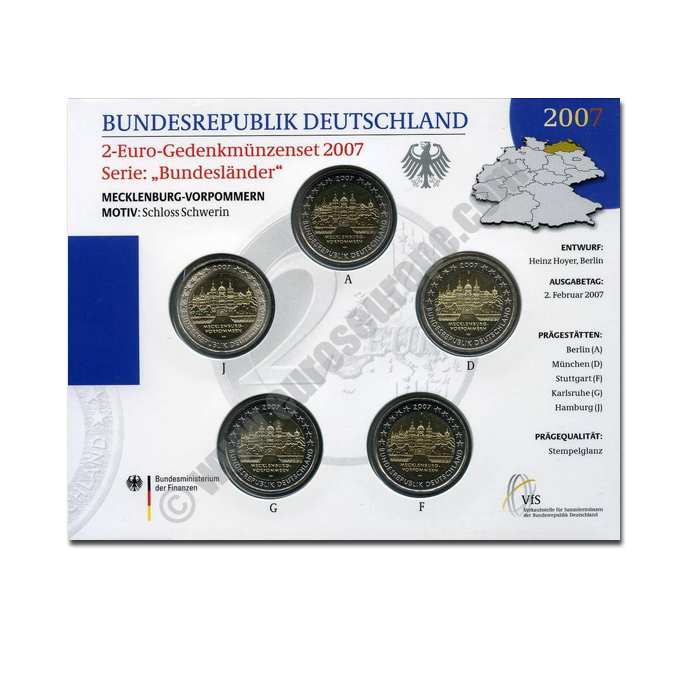 Germany 2007 2 euros Mecklenburg-Vorpommern