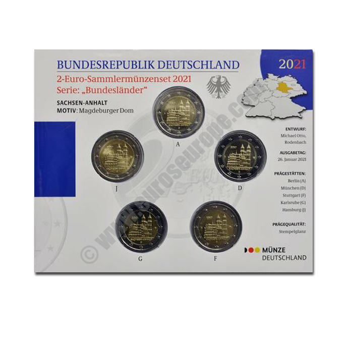 Germany 2021 2 euros Saxony-Anhalt (the Bundeslander series)