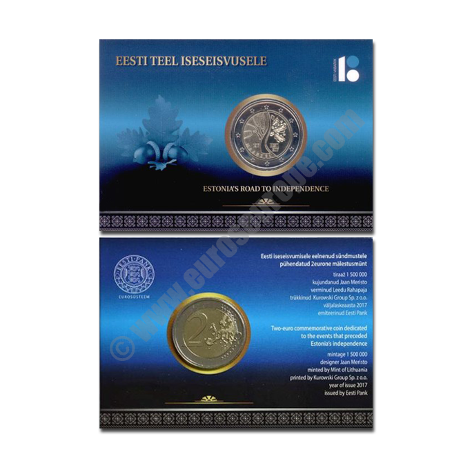 Estonia 2017 Coin card Estonia’s road to independence