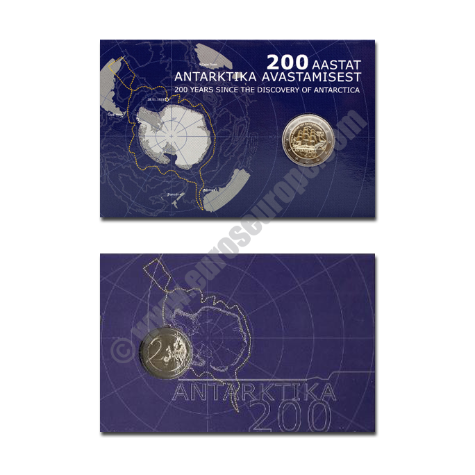 Estonia 2020 Coin card The bicentenary of the discovery of Antarctica
