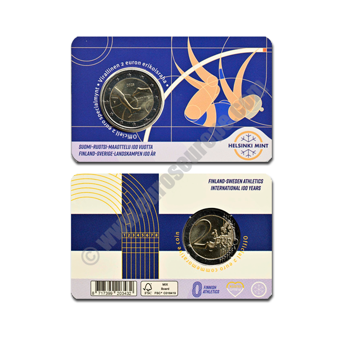 Finland 2025 2 euros Finland-Sweden Athletics International 100 years
