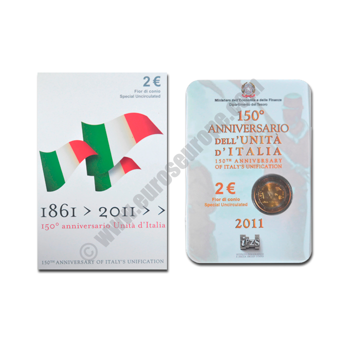 Italy 2011 2 euros The 150th anniversary of the unification of Italy