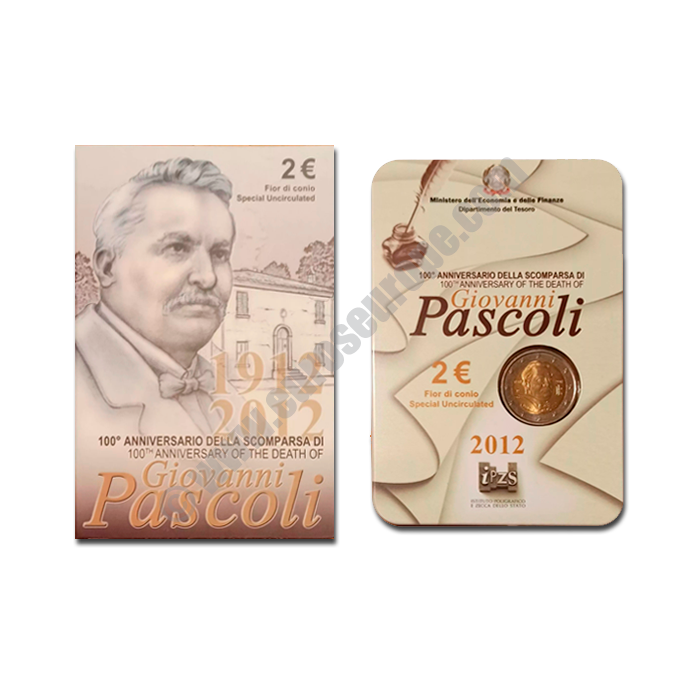 Italy 2012 2 euros 100th anniversary of the death of Giovanni Pascoli