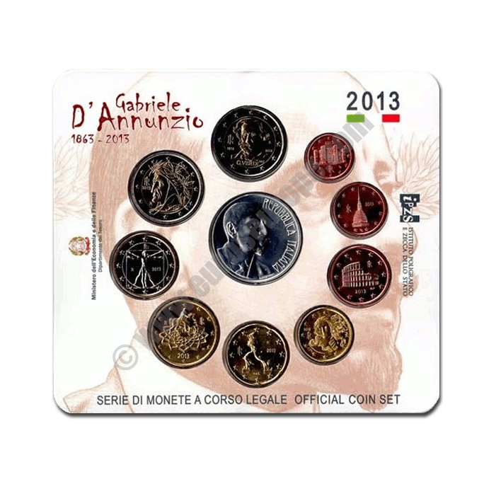 Italy 2013 Commemorative 150th anniversary of the birth of Gabriele d'Anunzio