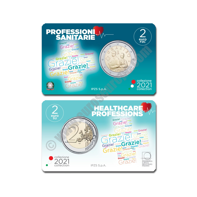 Italy 2021 Coin card Healthcare professionals
