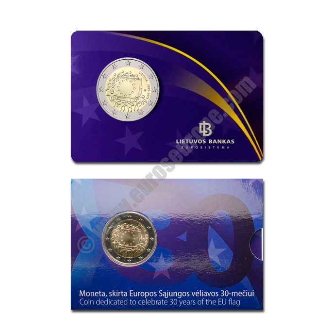 Lithuania 2015 Coin card 30th Anniversary of the Flag of Europe