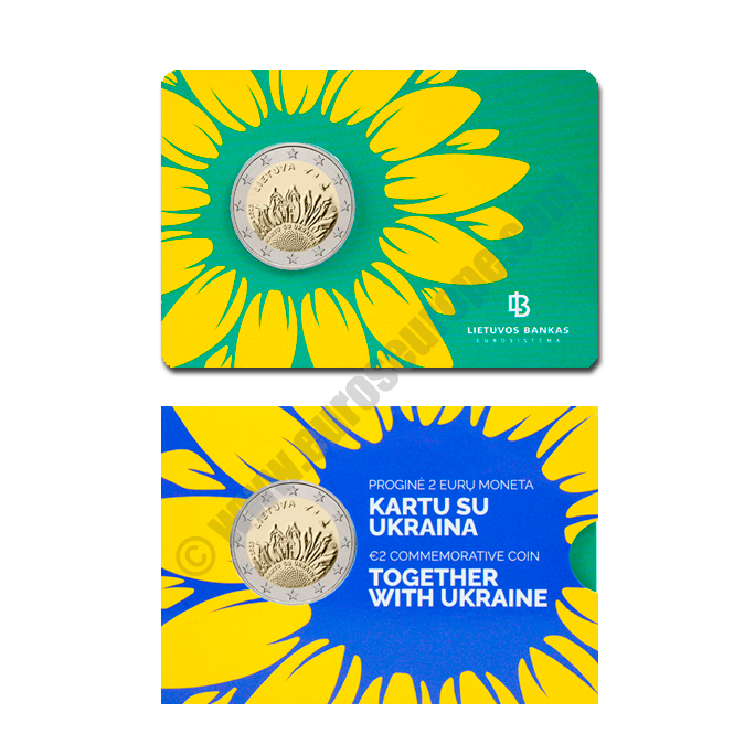 Lithuania 2023 Coin card Together with Ukraine
