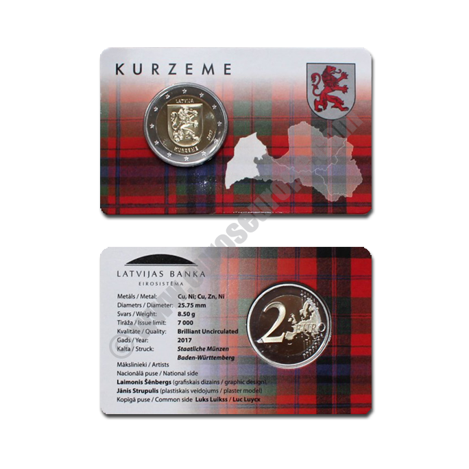 Latvia 2017 Coin card Kurzeme