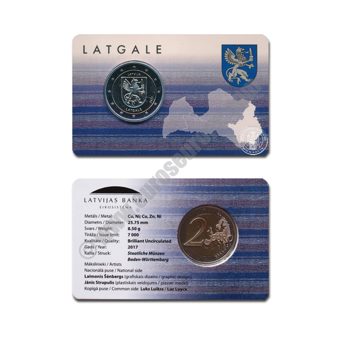 Latvia 2017 Coin card Latgale