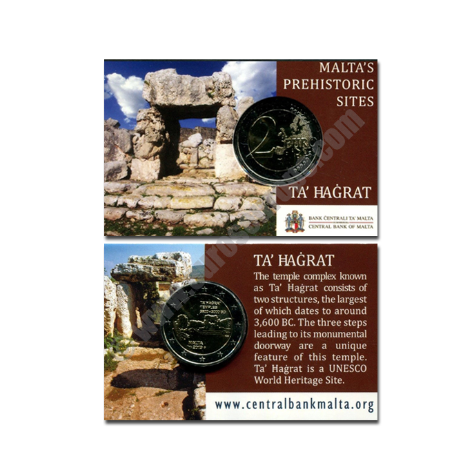 Malta 2019 Coin card Unesco World Heritage Site – pre-historic temples of Ta’ Haġrat