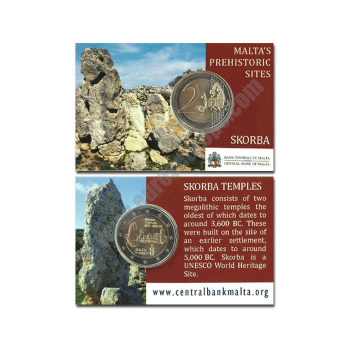 Malta 2020 Coin card Unesco World Heritage Site – pre-historic temples of Skorba