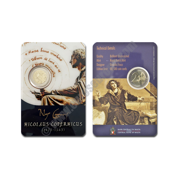 Malta 2023 Coin card The 550th anniversary of the birth of Nicolaus Copernicus