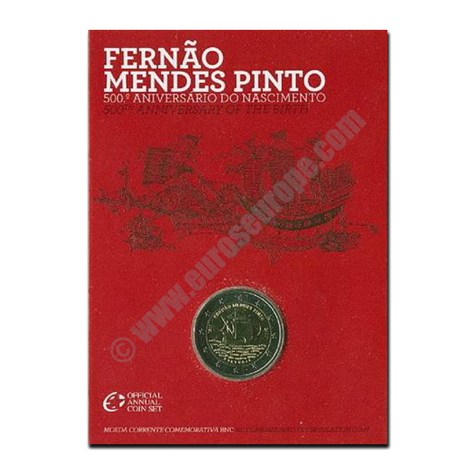 Portugal 2011 2 euros 500th anniversary of Fernão Mendes Pinto's birth