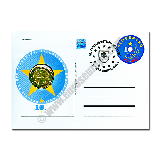 Slovakia 2014 Envelope 10 Years of Slovakian Membership in European Union