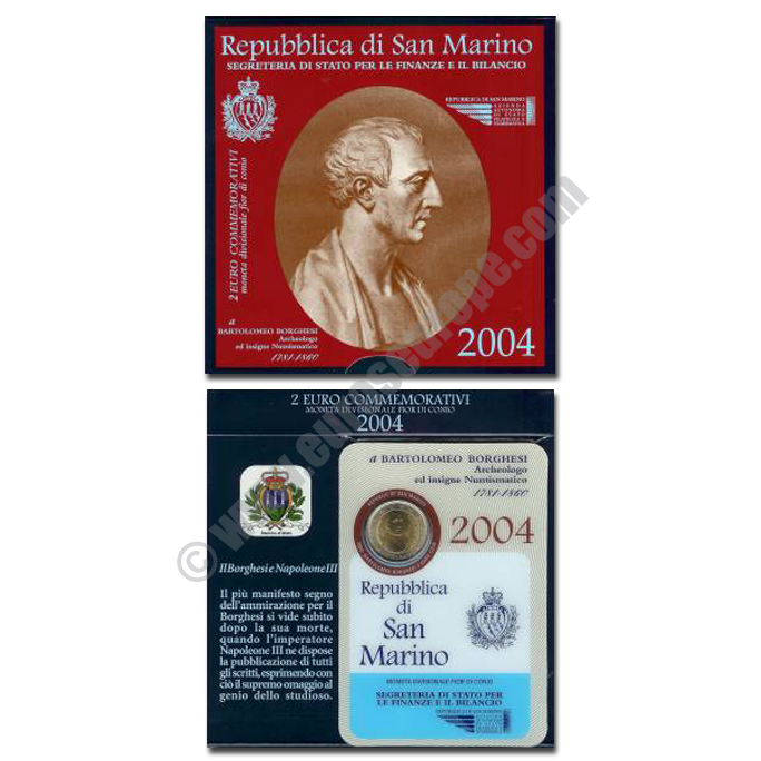 San Marino 2004 2 euros Bartolomeo Borghesi