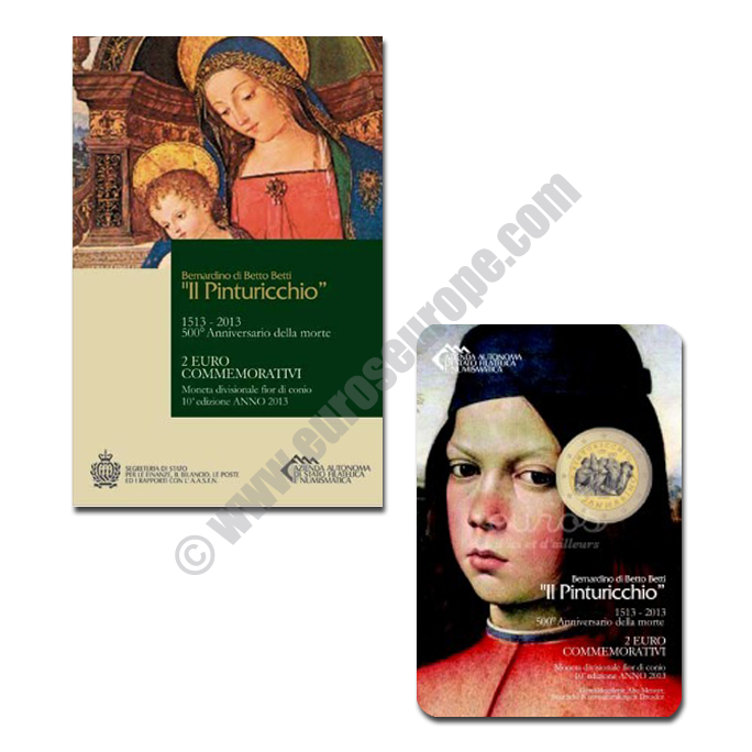 San Marino 2013 2 euros 500th anniversary of the death of the italian painter Pinturicchio