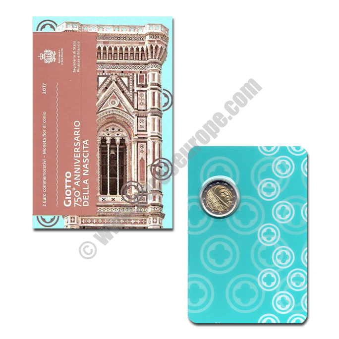 San Marino 2017 2 euros 750th anniversary of the birth of Giotto