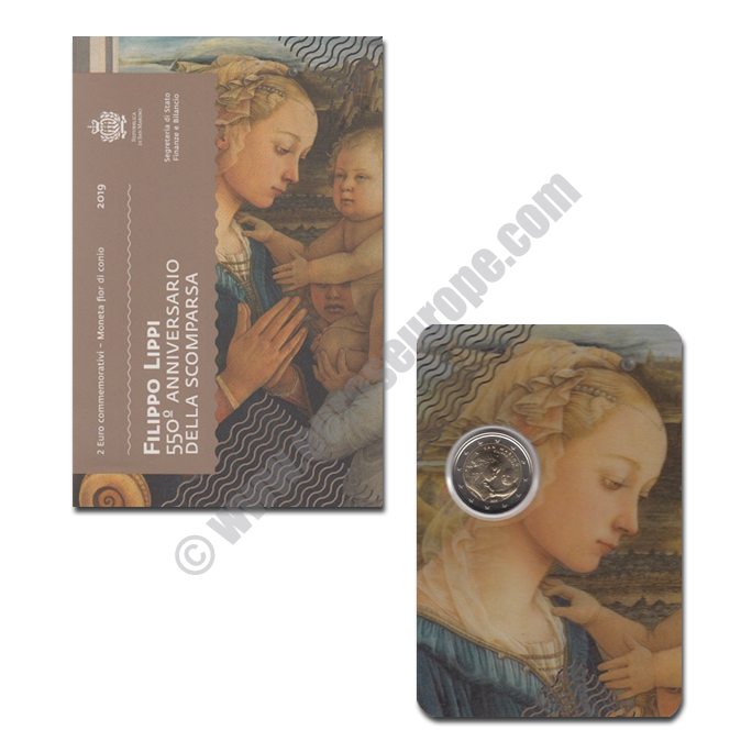 San Marino 2019 2 euros 550th anniversary of the death of Filippo Lippi