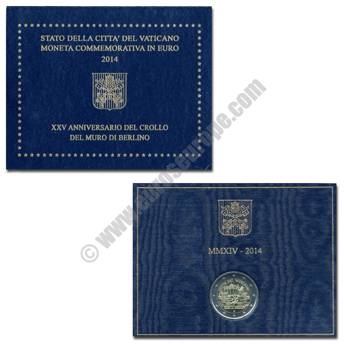 Vatican 2014 2 euros 25 Years since the Fall of the Berlin Wall