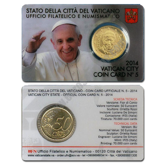 Vatican 2014 Coin card N. 5
