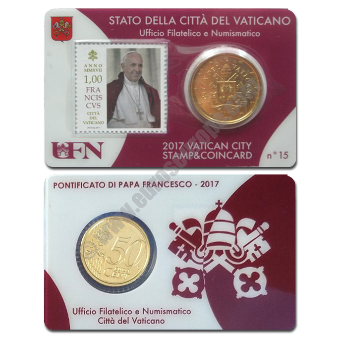 Vatican 2017 Coin and stamp N. 15