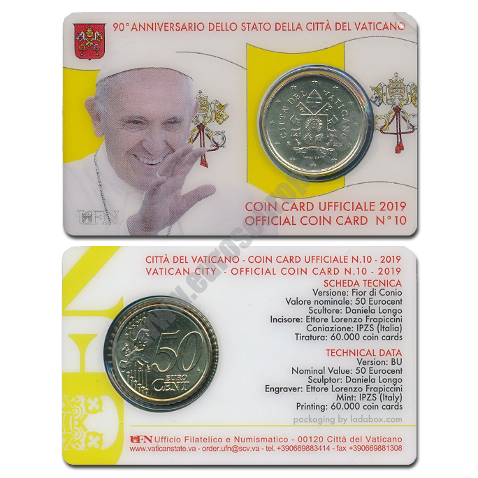 Vatican 2019 Coin card N. 10