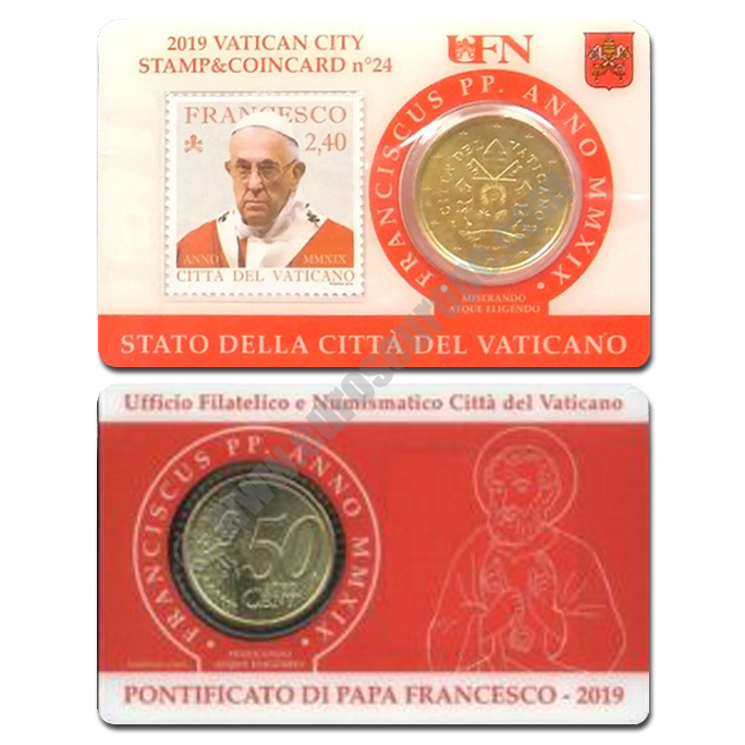 Vatican 2019 Coin and stamp N. 24