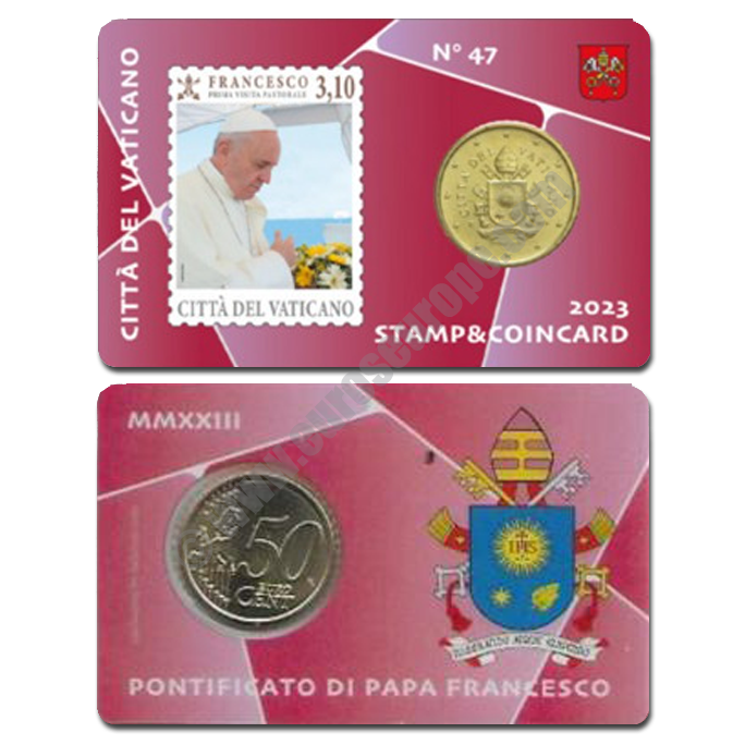 Vatican 2023 Coin and stamp Number 47 - Pope Francis