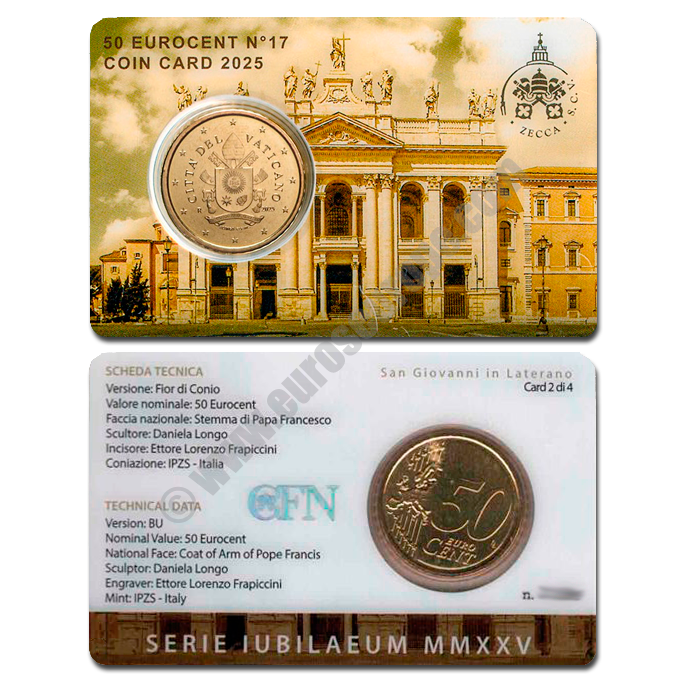Vatican 2025 Coin card N. 17