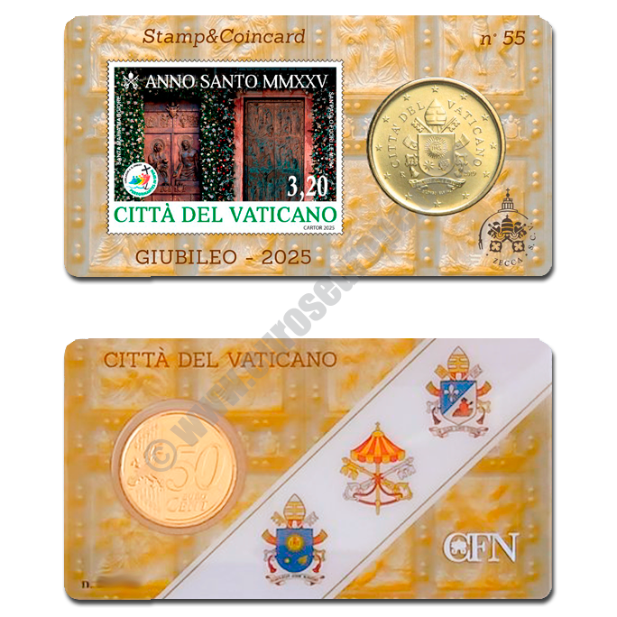 Vatican 2025 Coin and stamp Number 55 - Jubilee 2025