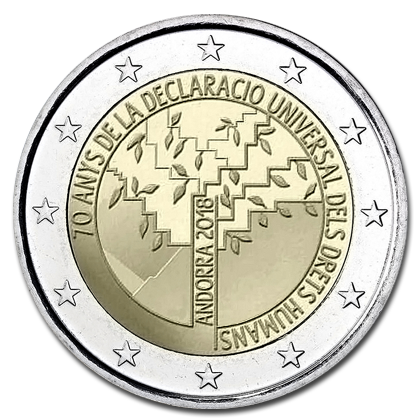 Andorra - 2 euros commemorative 2018 (70th anniversary of the Universal Declaration of Human Rights)