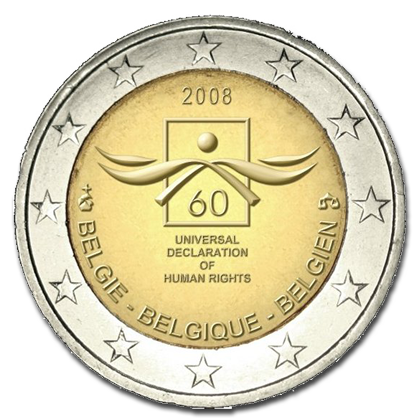 Belgium - 2 euros commemorative 2008 (60th anniversary of the Universal Declaration of Human Rights)