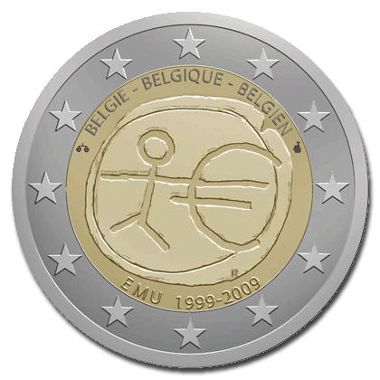 Belgium - 2 euros commemorative 2009 (Ten years of economic and monetary union (EMU) and the birth of the euro)
