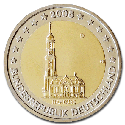 Germany 2 euros commemorative - 2008 - Hamburg