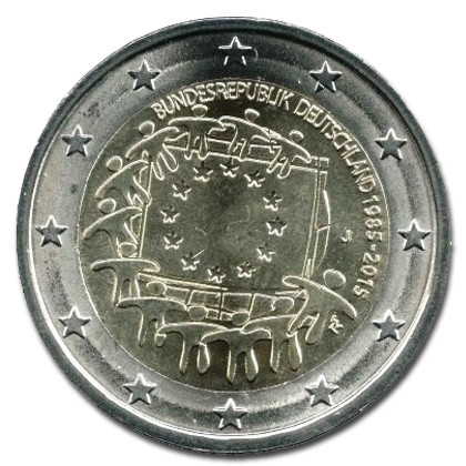 Germany 2 euros commemorative - 2015 - 30th Anniversary of the Flag of Europe