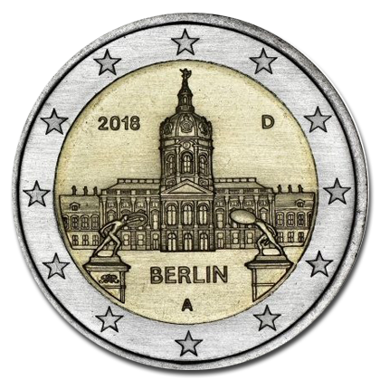 Germany 2 euros commemorative - 2018 - Charlottenburg Palace in Berlin