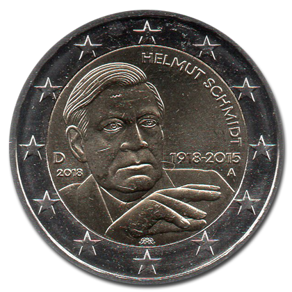 Germany 2 euros commemorative - 2018 - 100 years since the birth of Helmut Schmidt
