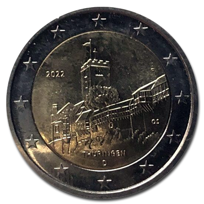 Germany 2 euros commemorative - 2022 - Bundeslander series – Thuringia