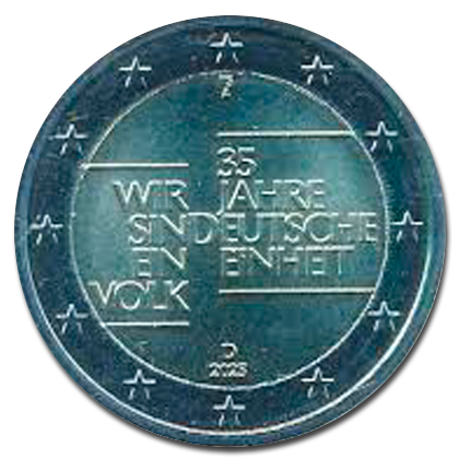 Germany 2 euros commemorative - 2025 - 35 years of German unity