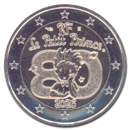 France 2 euros commemorative - 2026 - Antoine de Saint-Exupéry