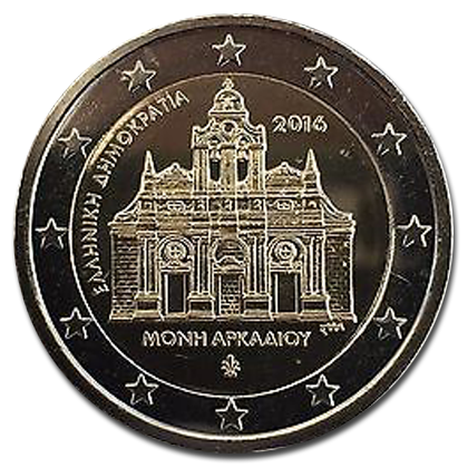 Greece 2 euros commemorative - 2016 - 150 years since the Arkadi Monastery torching