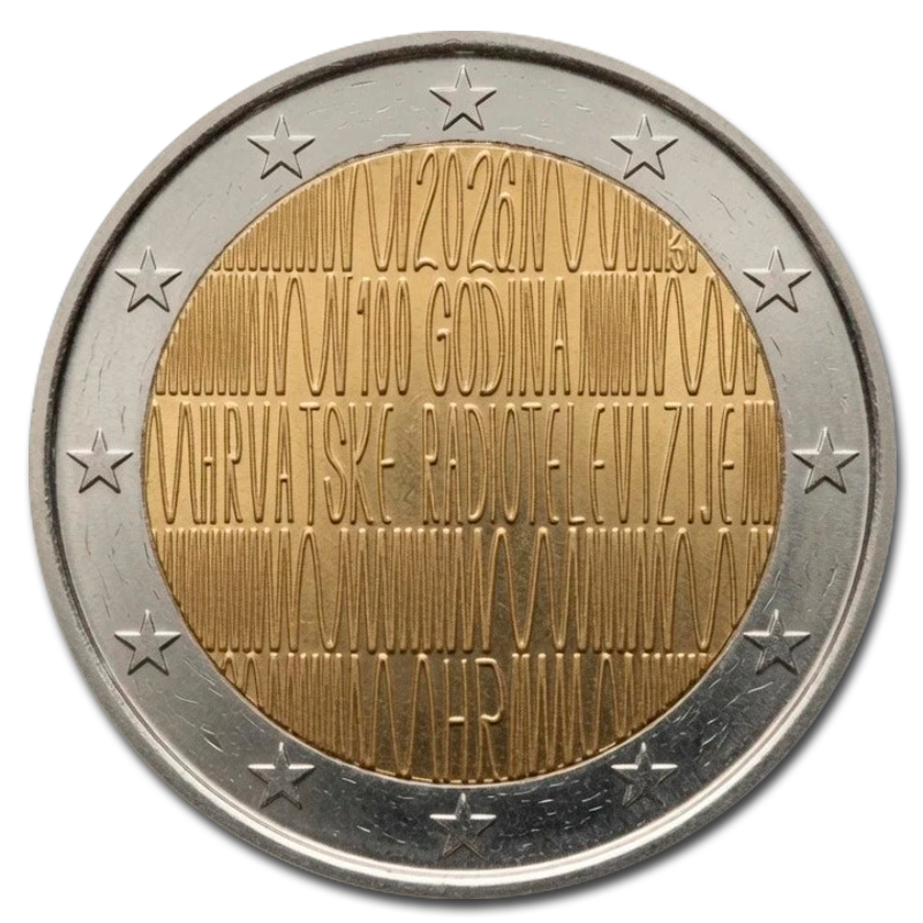 Croatia 2 euros commemorative - 2026 - 100 years of Croatian Radiotelevision