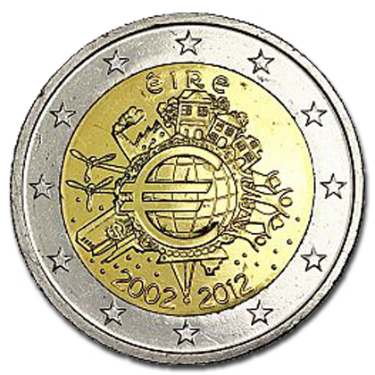 Ireland 2 euros commemorative - 2012 - 10 years of the Euro