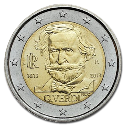 Italy 2 euros commemorative - 2013 - 200th Anniversary of the birth of Giuseppe Verdi
