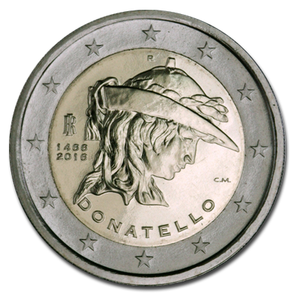 Italy 2 euros commemorative - 2016 - 550th Anniversary of the death of Donatello